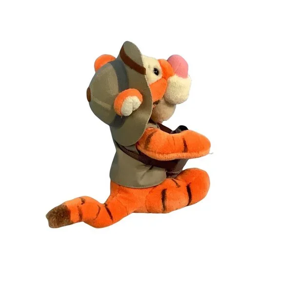 Disney World Tigger Safari Explorer10” Plush Binoculars Hat Vest Stuffed Animal - Picture 4 of 7